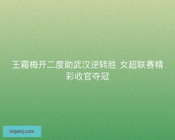 王霜梅开二度助武汉逆转胜 女超联赛精彩收官夺冠